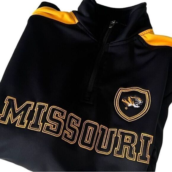 Columbia Omni-Shield Black and Gold Missouri Tigers Quarter Zip‎ Pullover Size S - Picture 1 of 11